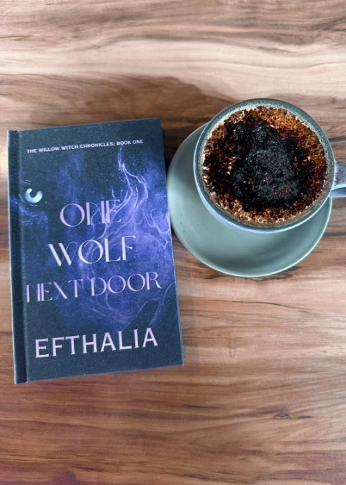 Special edition book on a coffee table with a coffee