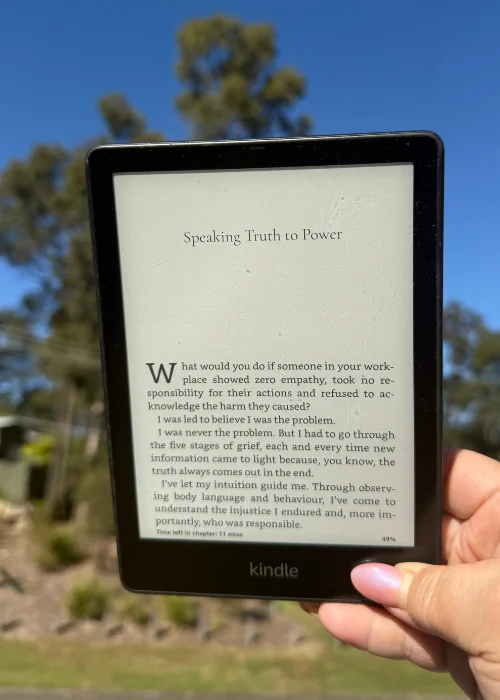 Kindle Display Kindle displayed on a chapter