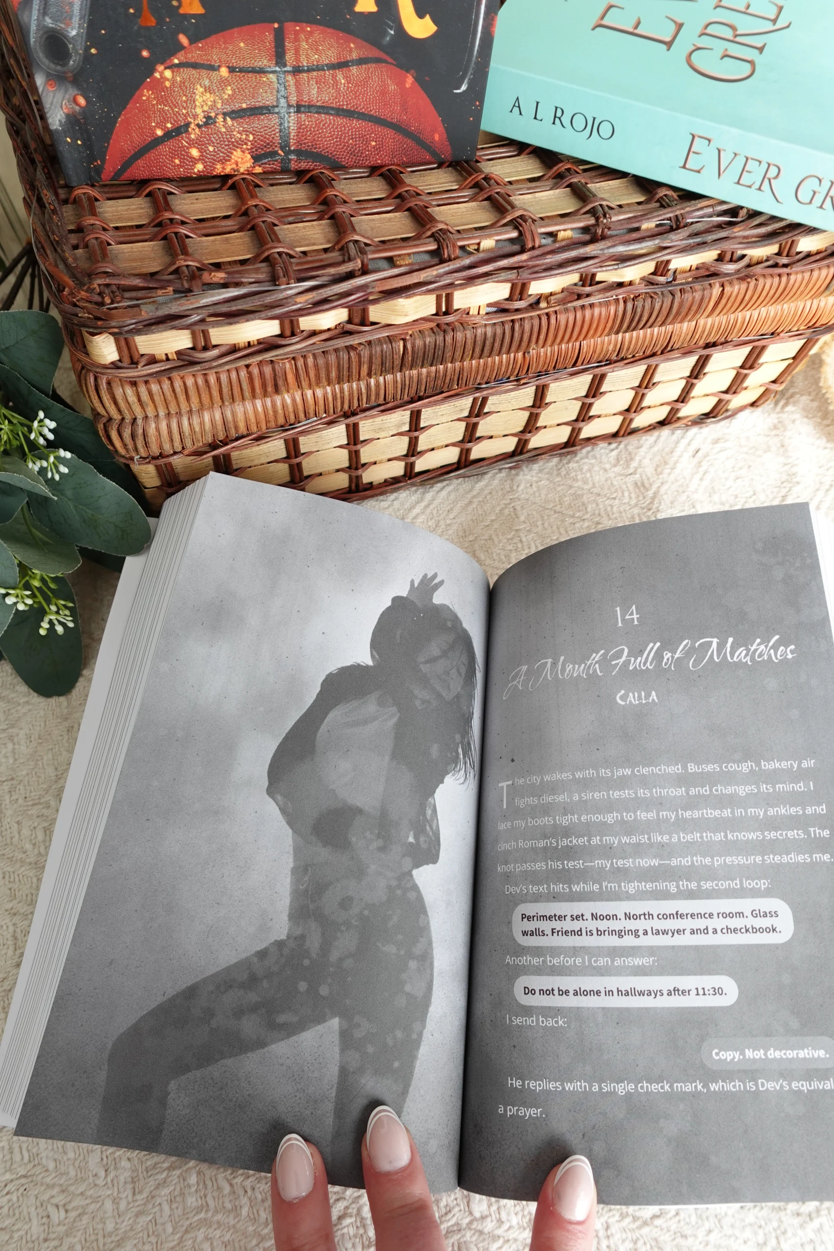 Print book formatting featuring a professionally designed novel with custom full-page interior artwork and premium chapter layout | Page Turner Studios
